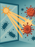 Antiviral wirkende Sonnenstrahlen im Raum