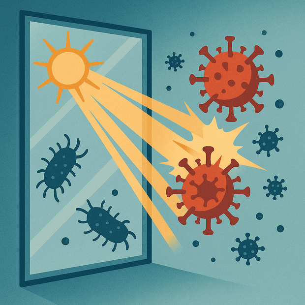 Anitiviral Rays from Sun pass Sunexx Glazing